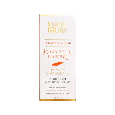 Solomons Gold Organic Vegan Dark Mylk Orange Chocolate (45% Cacao) 55g Solomons Gold Organic Vegan Dark Mylk Orange Chocolate (45% Cacao) 55g